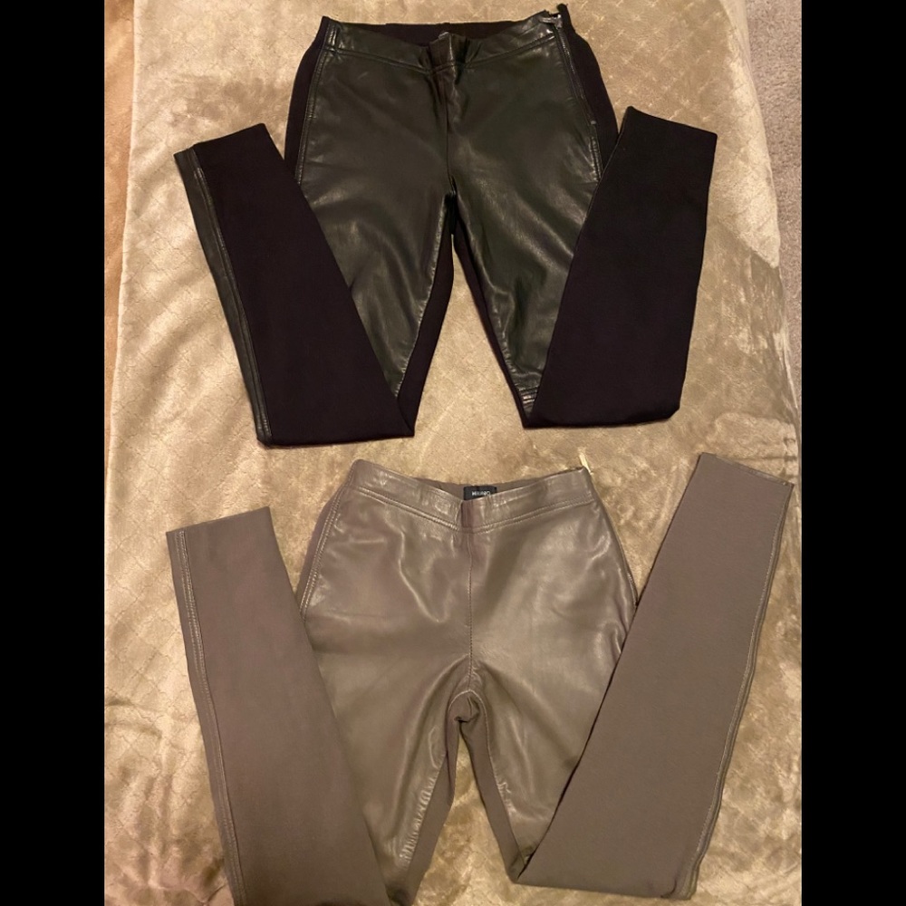 Front Faux Leather Pants